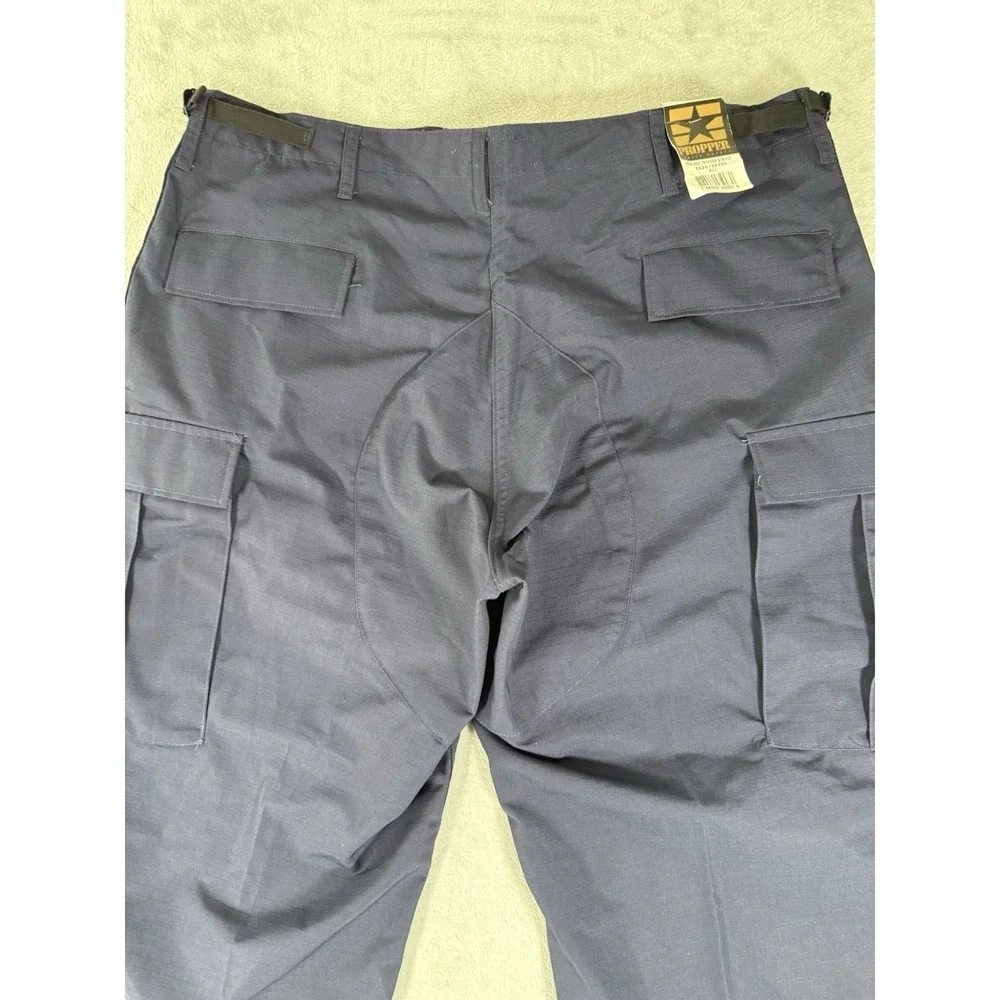 Propper Public Safety Pants Mens XL‎ Long Blue Ripstop Combat Cargo Button Fly